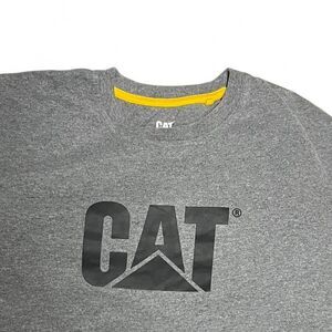 Caterpillar Men's XL Gray Short Sleeve Logo T-Shirt, Relaxed Fit Workwear Tee